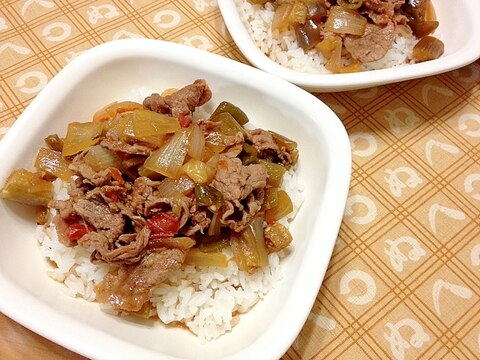 ラタトゥイユ風☆牛丼